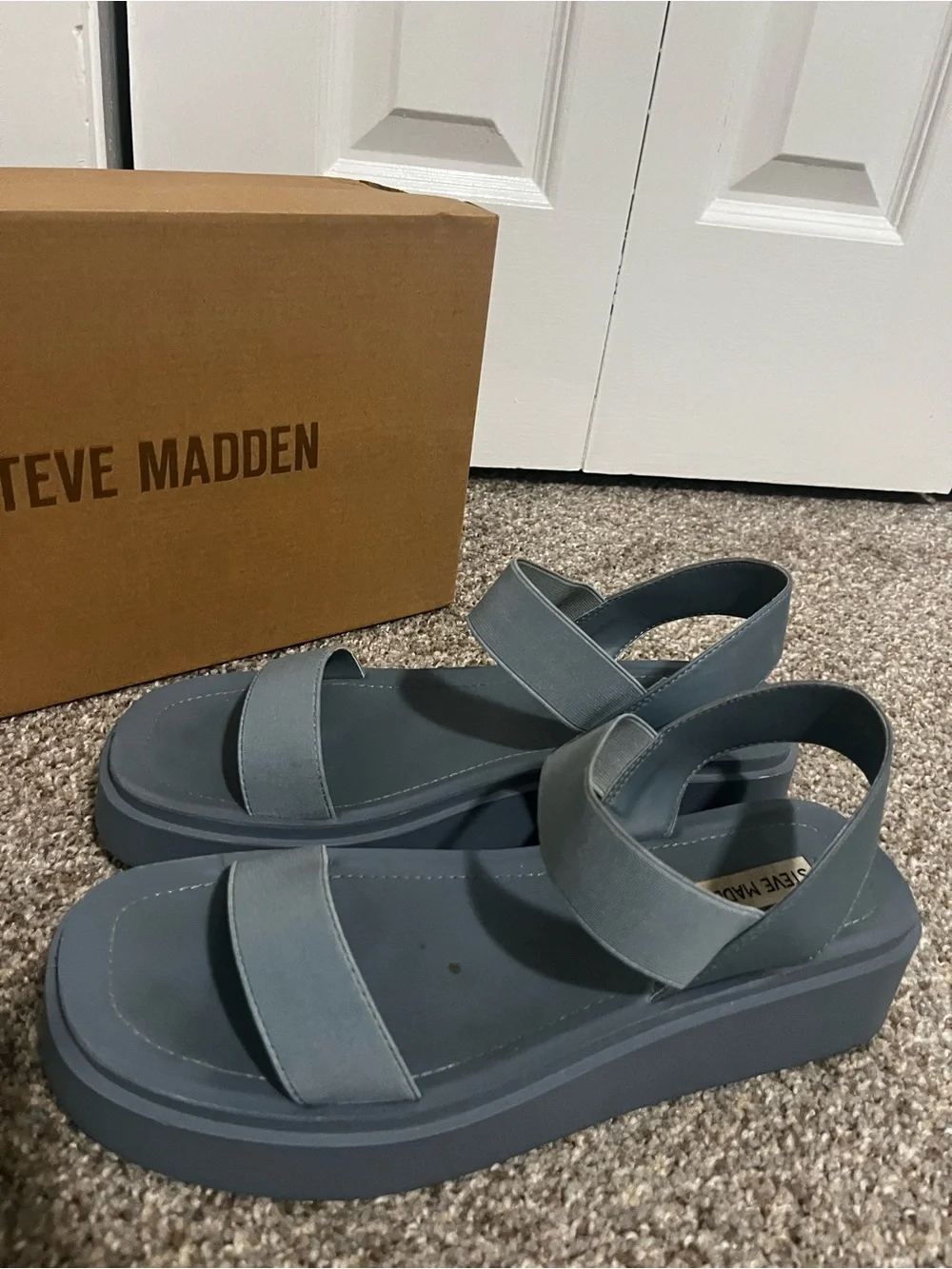 Steve Madden Blue Platform Sandals